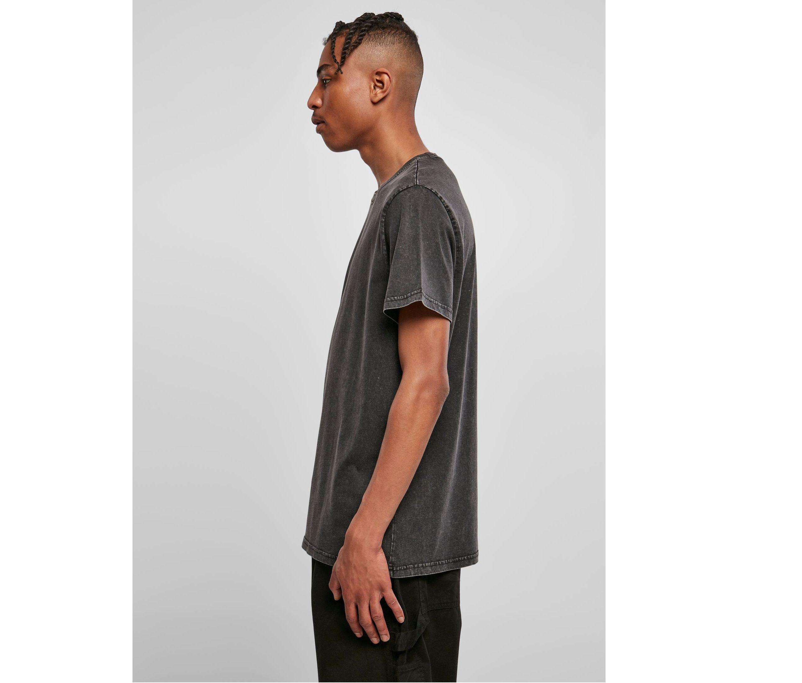 ACID WASHED ROUND NECK TEE