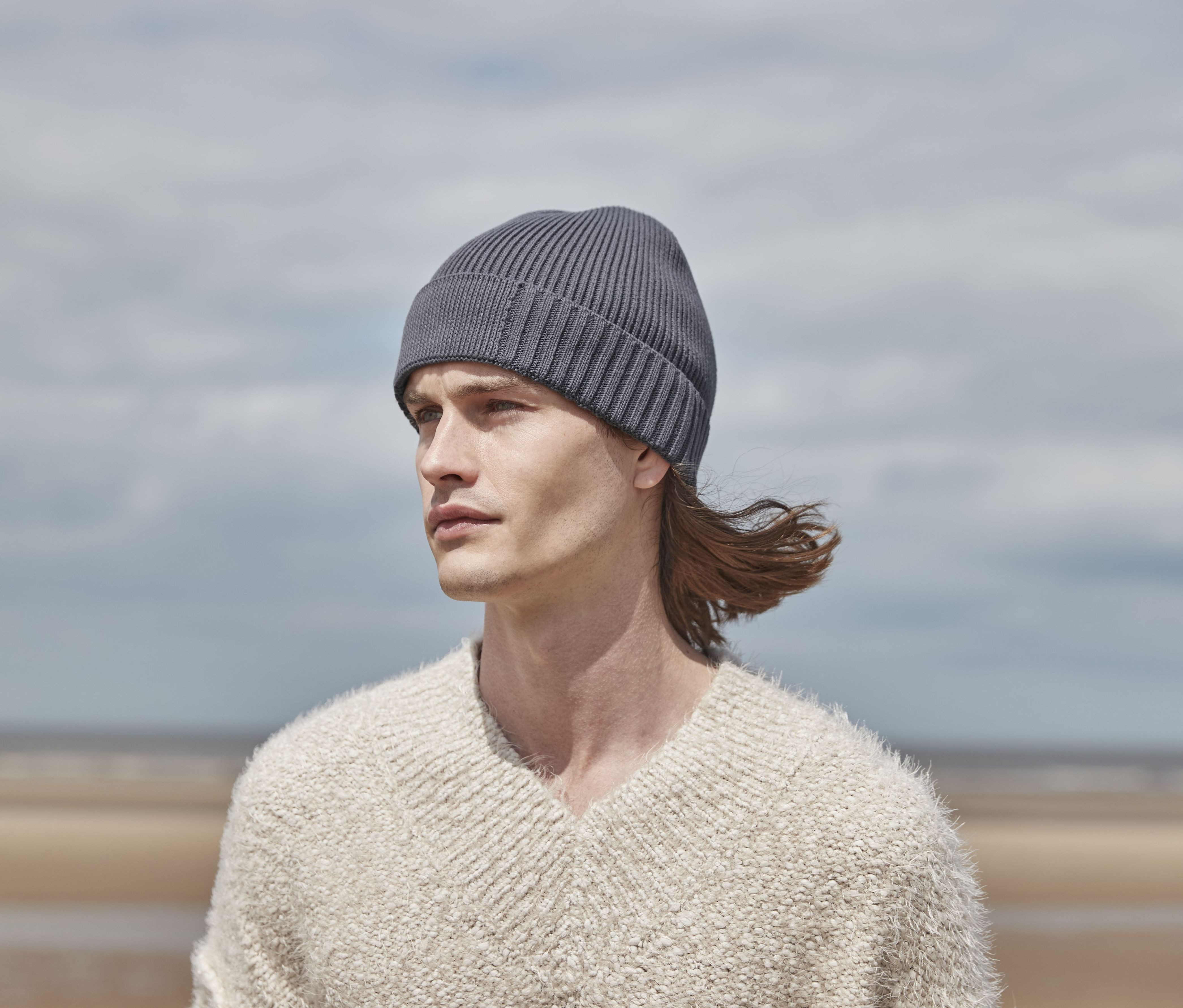 ORGANIC COTTON ENGINEERED PATCH BEANIE