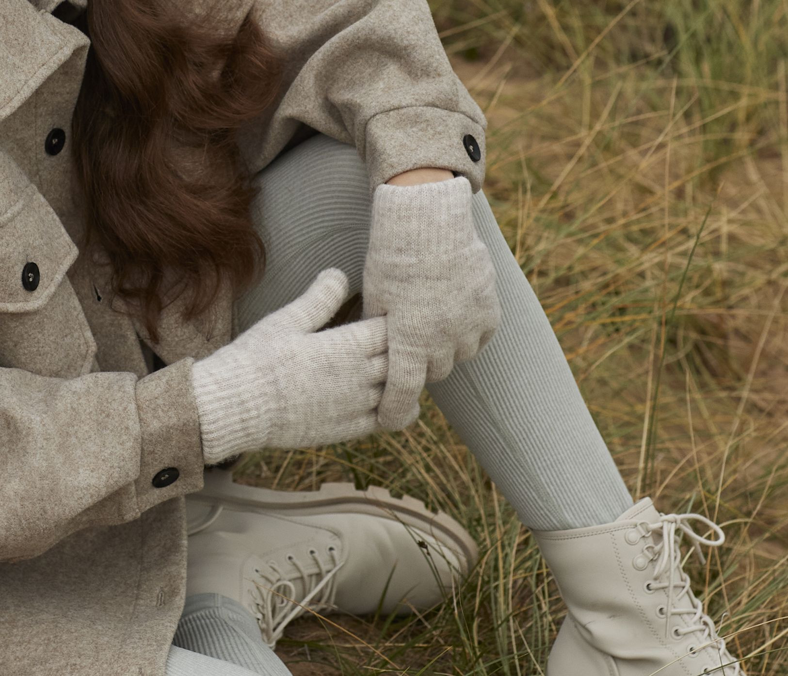 COSY RIBBED CUFF GLOVES