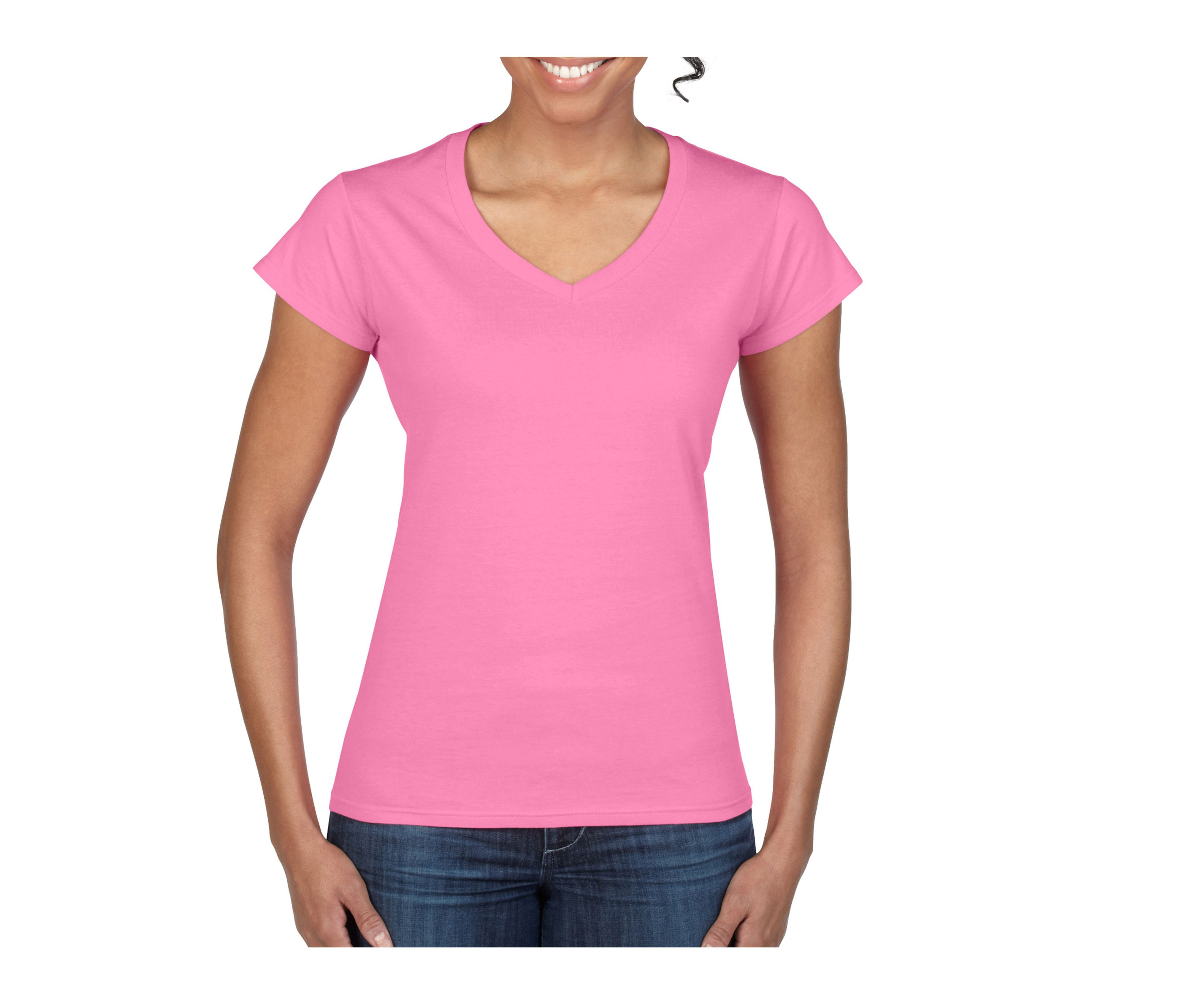 SOFTSTYLE LADIES' V-NECK T-SHIRT
