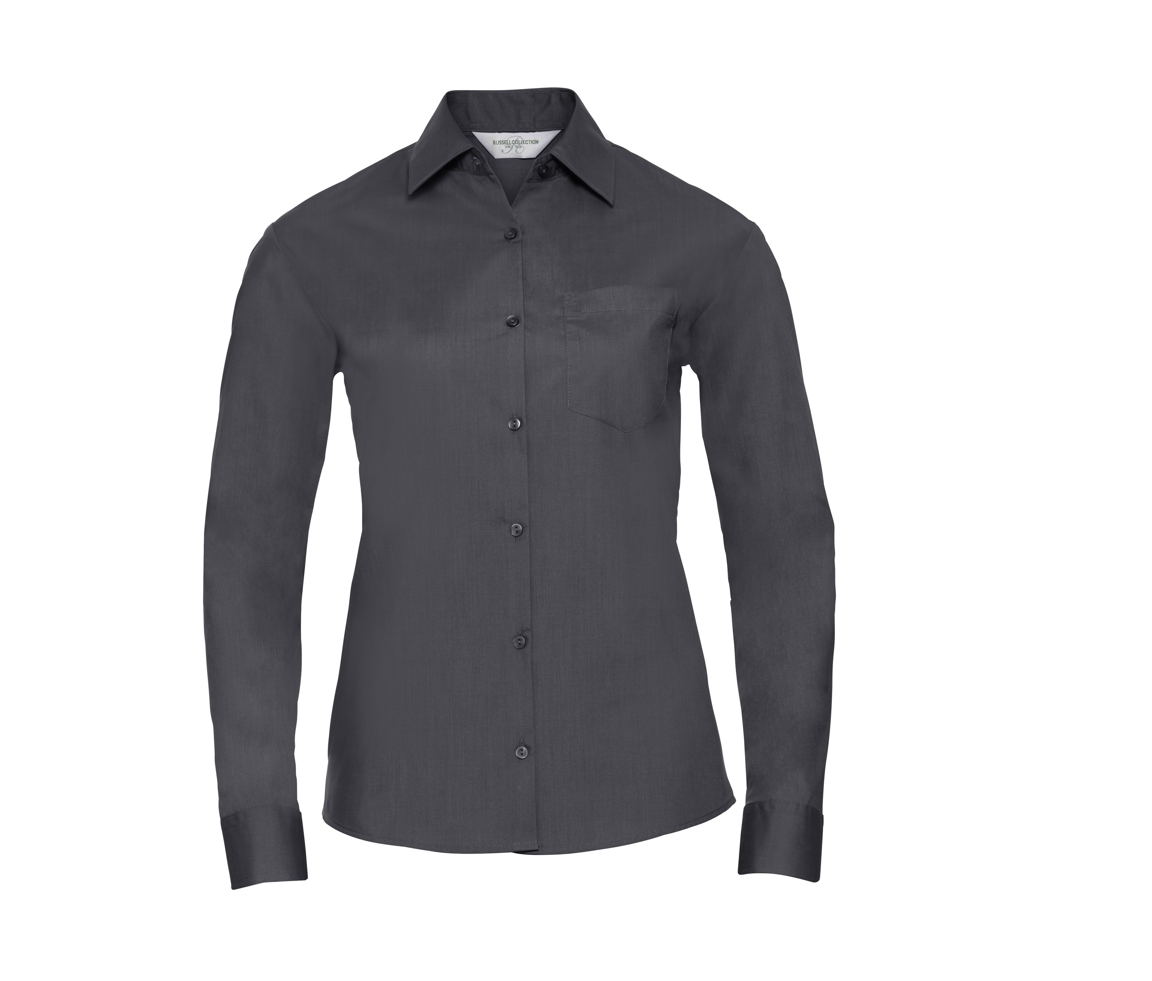 LADIES' LONG SLEEVE CLASSIC POLYCOTTON POPLIN SHIRT