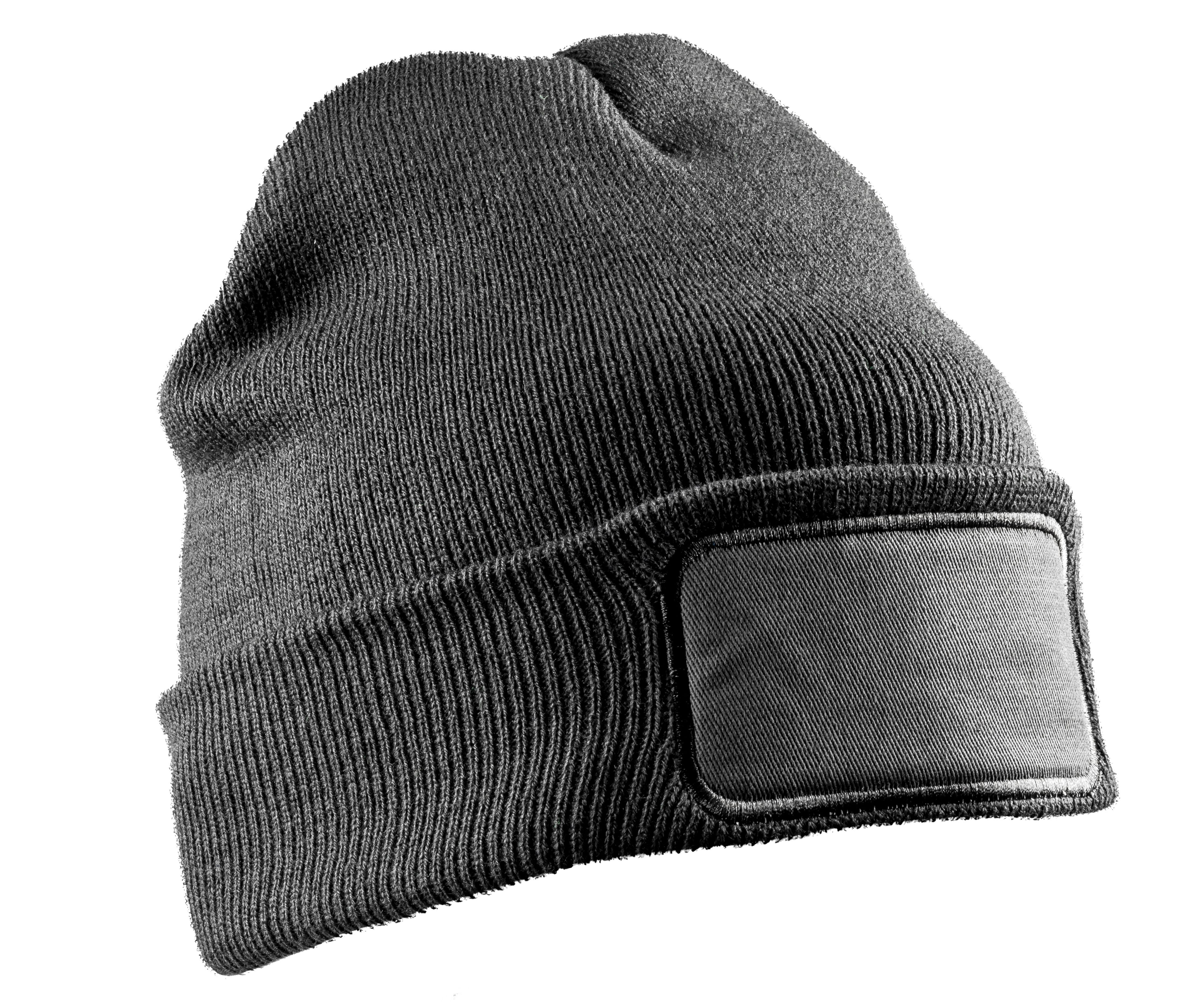 RECYCLED DOUBLE KNIT PRINTERS BEANIE