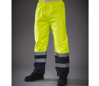 HI-VIS TWO-TONE WATERPROOF OVERTROUSERS